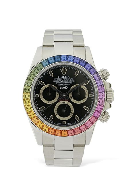 rolex daytona rainbow mad paris|Rolex Sapphire Rainbow Daytona Watch From MAD Paris.